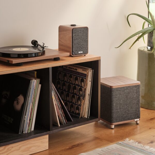 RS1 Subwoofer - Walnut/Charcoal grille